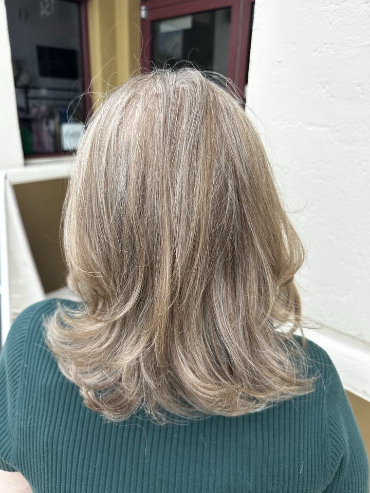 Hair after a big chop, seen from behind