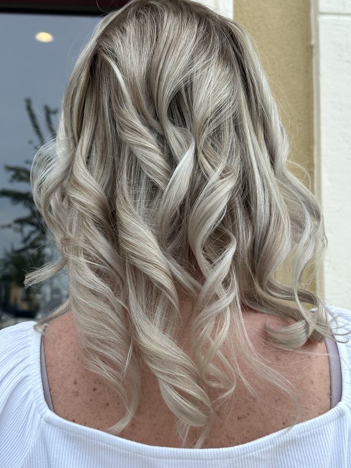 Hair after a color service, seen from behind