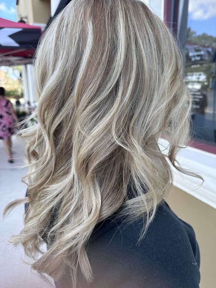 Hair after a color service, seen from behind